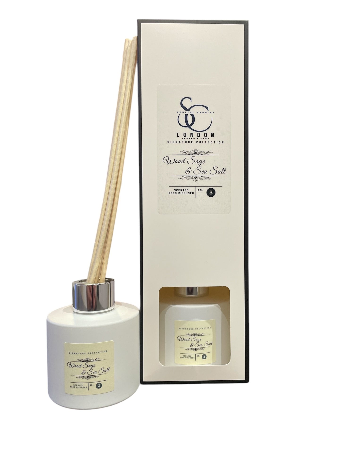 Wood Sage & Sea Salt 100ml Reed Diffuser | Fresh Coastal Fragrance