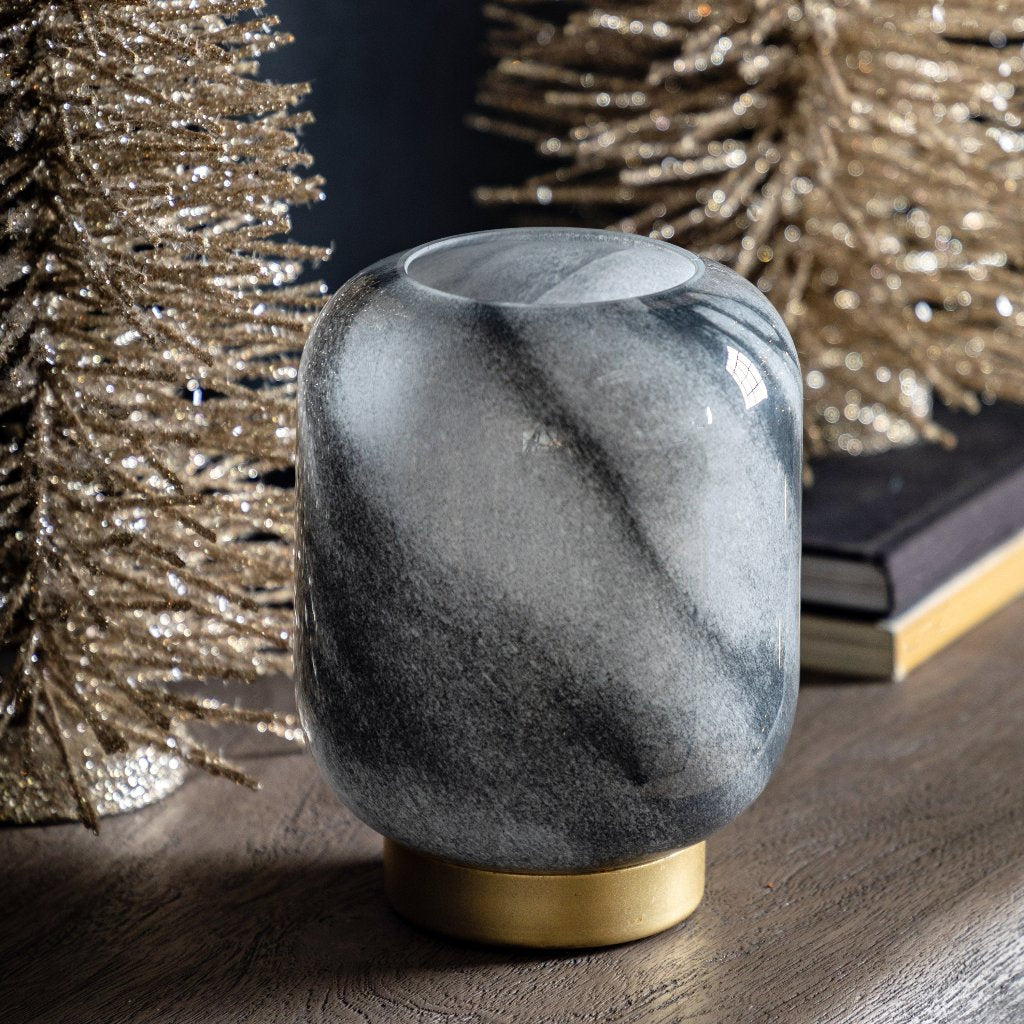 Amber Cordless Lamp - Black Marble