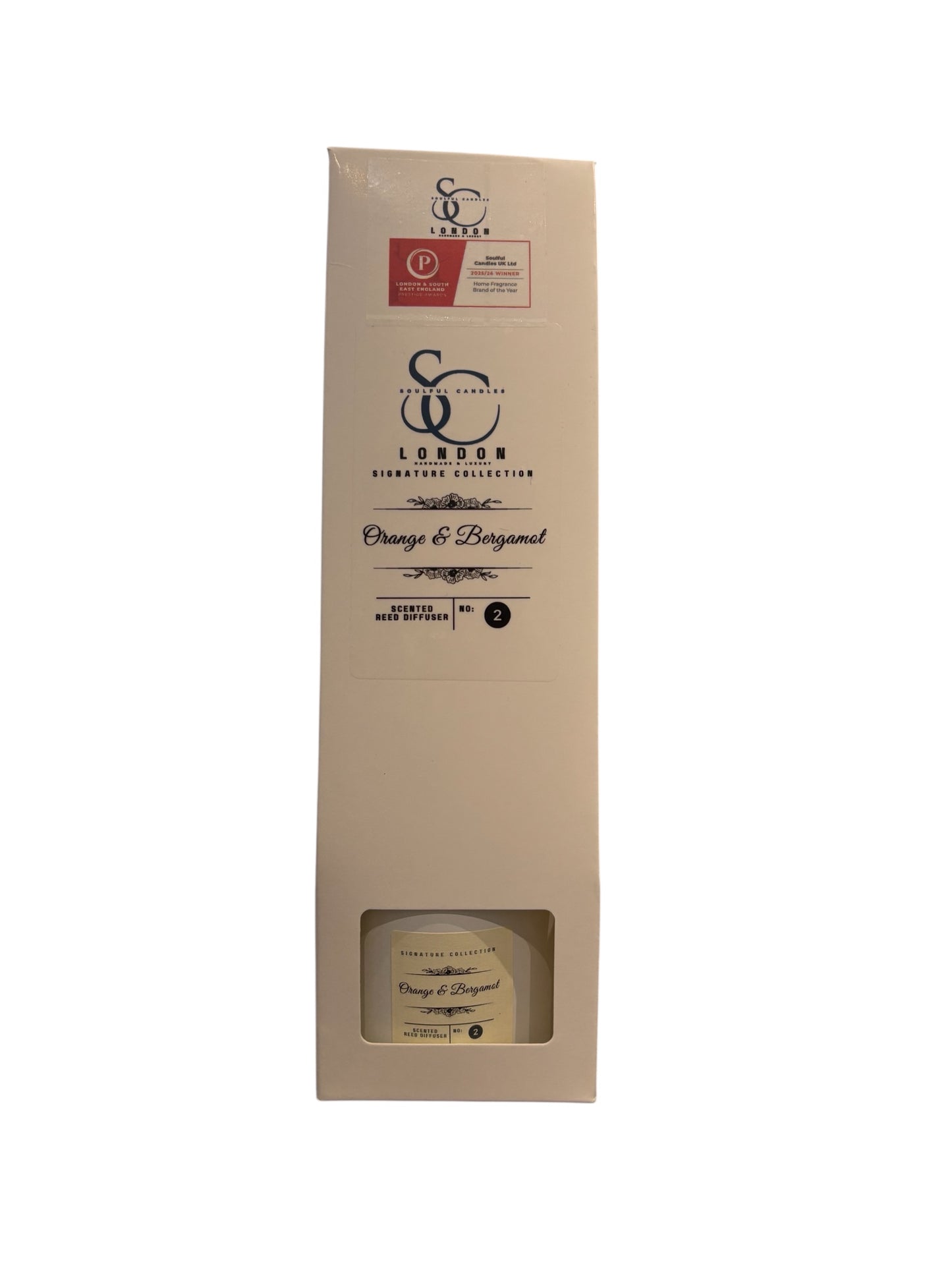 Orange & Bergamot 100ml Reed Diffuser | Uplifting & Zesty Aroma
