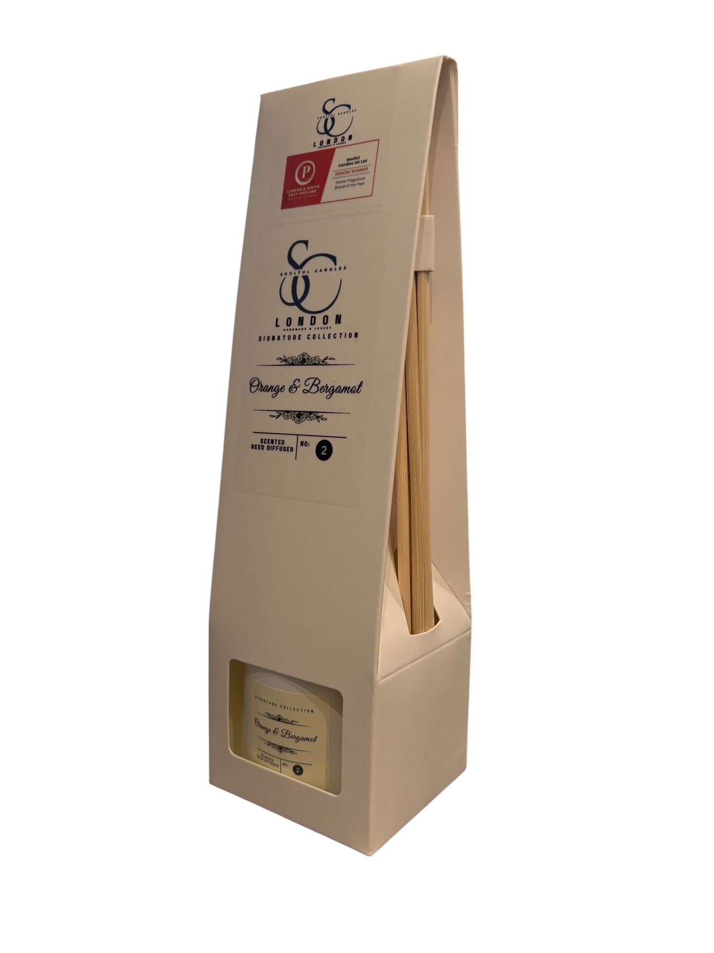 Orange & Bergamot 100ml Reed Diffuser | Uplifting & Zesty Aroma