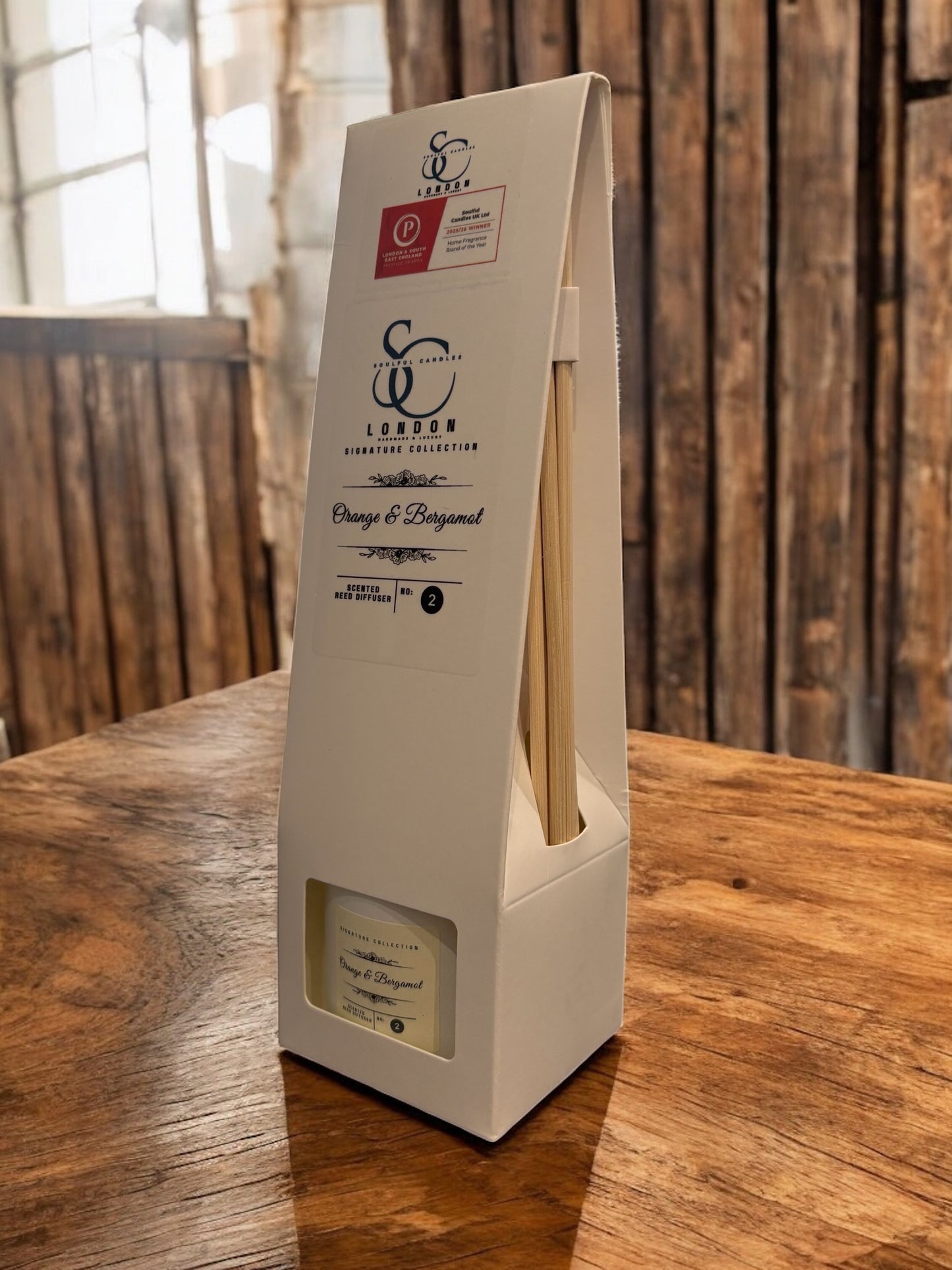 Orange & Bergamot 100ml Reed Diffuser | Uplifting & Zesty Aroma