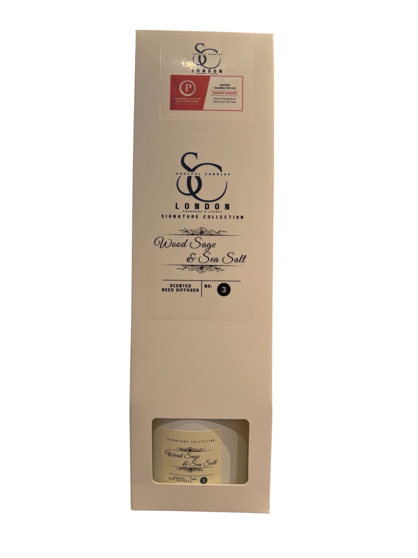 Wood Sage & Sea Salt 100ml Reed Diffuser | Fresh Coastal Fragrance