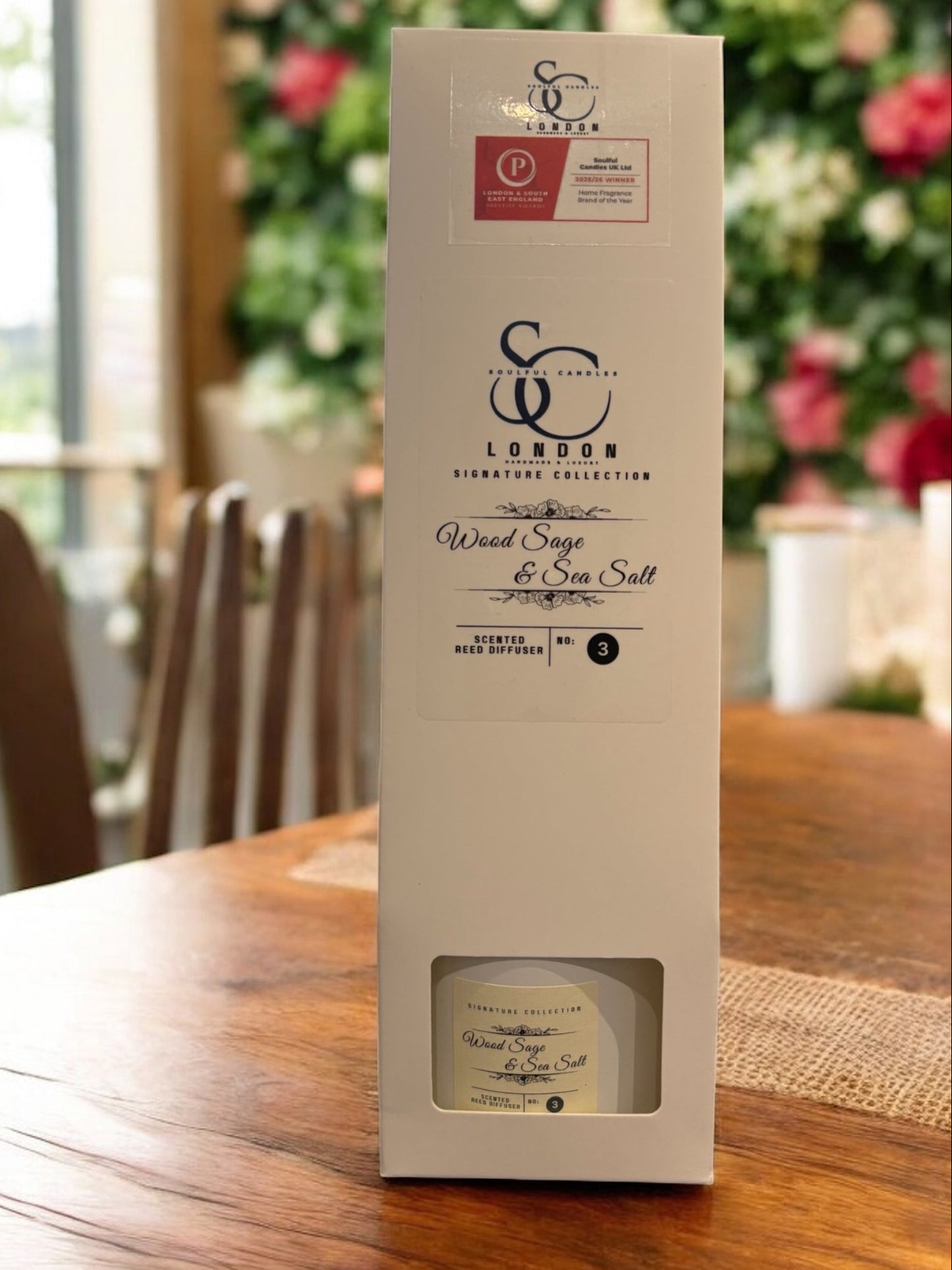 Wood Sage & Sea Salt 100ml Reed Diffuser | Fresh Coastal Fragrance