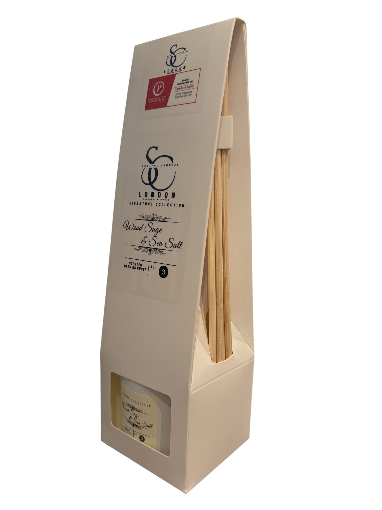 Wood Sage & Sea Salt 100ml Reed Diffuser | Fresh Coastal Fragrance