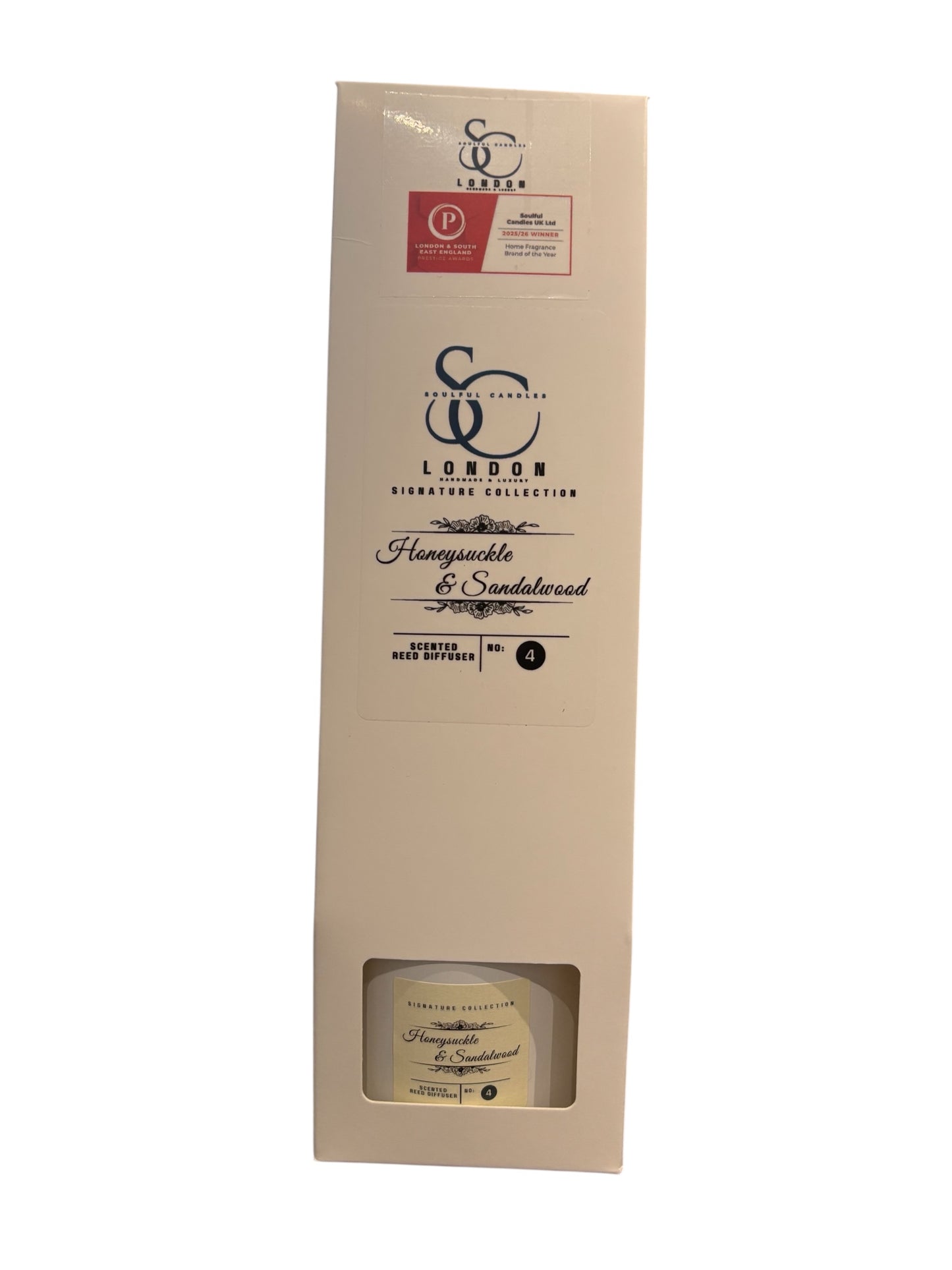 Honeysuckle & Sandalwood 100ml Reed Diffuser | Warm & Inviting Aroma