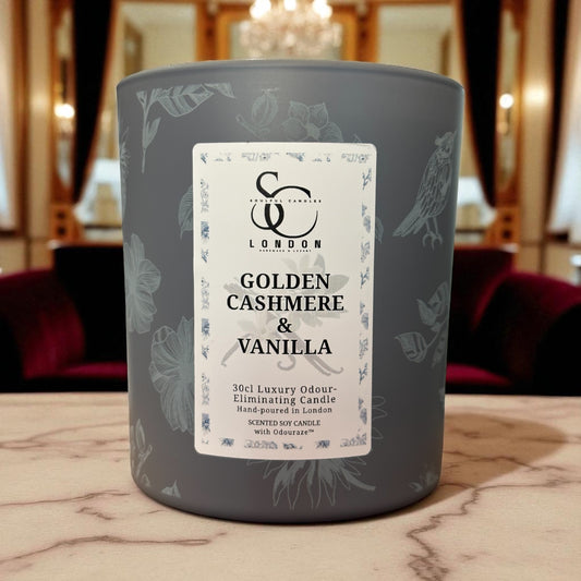 Golden Cashmere & Vanilla – 30cl Odour Neutralising Candle