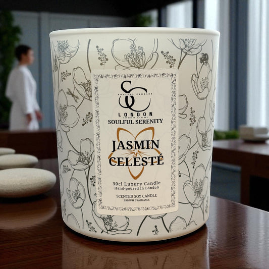 Jasmine Céleste – Soulful Serenity 30cl Soy Wax Therapy Candle