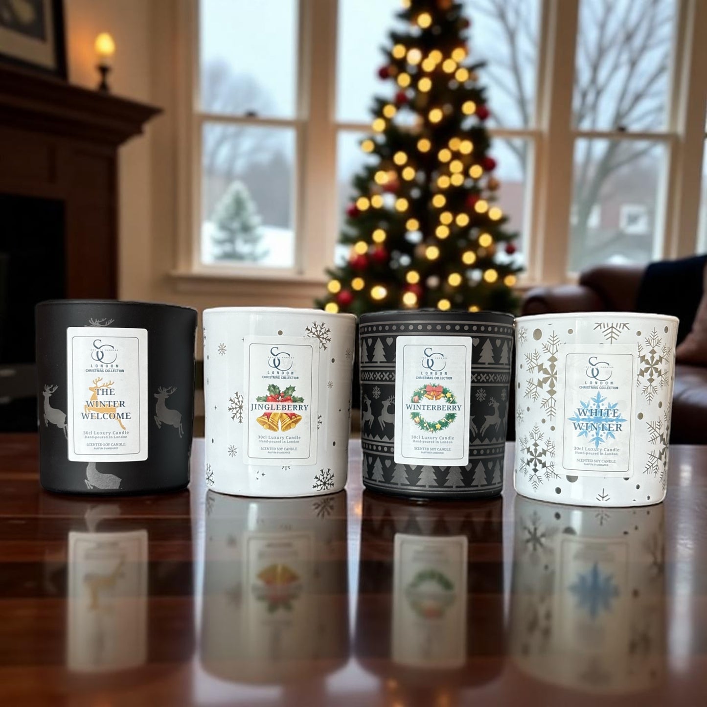 Winterberry Christmas Candle by Soulful Candles – 30cl Luxury Soy, Hand-poured, Festive Cranberry & Raspberry, Vegan, UK