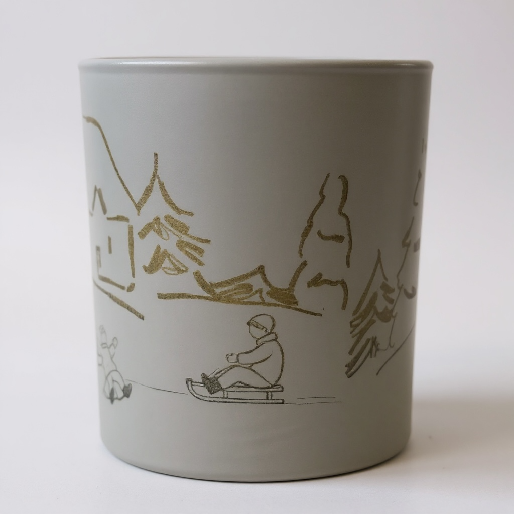 Soulful Candles x Mrs Hinch Alpine Escape 30cl Candle – matt grey engraved glass