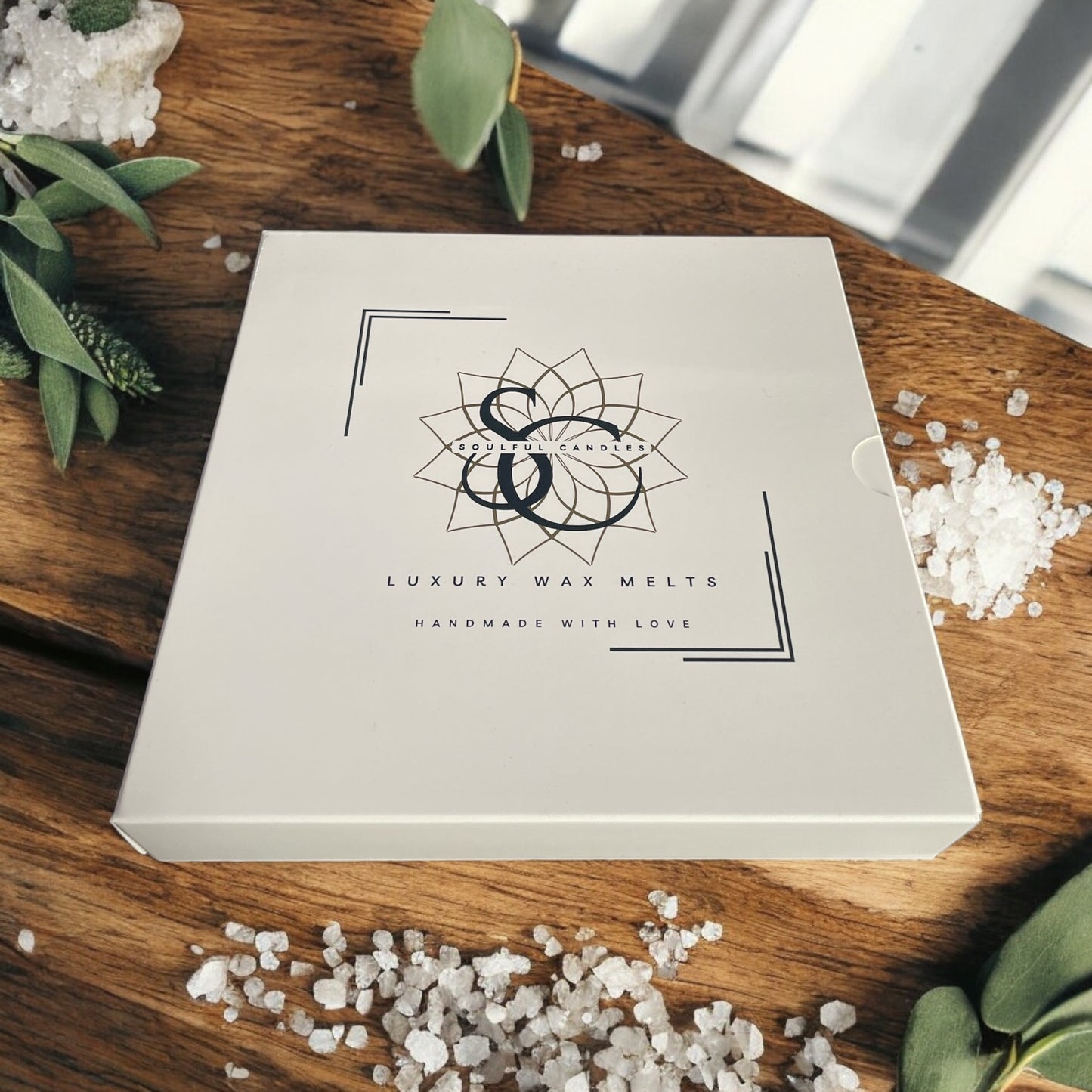 Caja de 16 ceras fundidas de salvia y sal marina