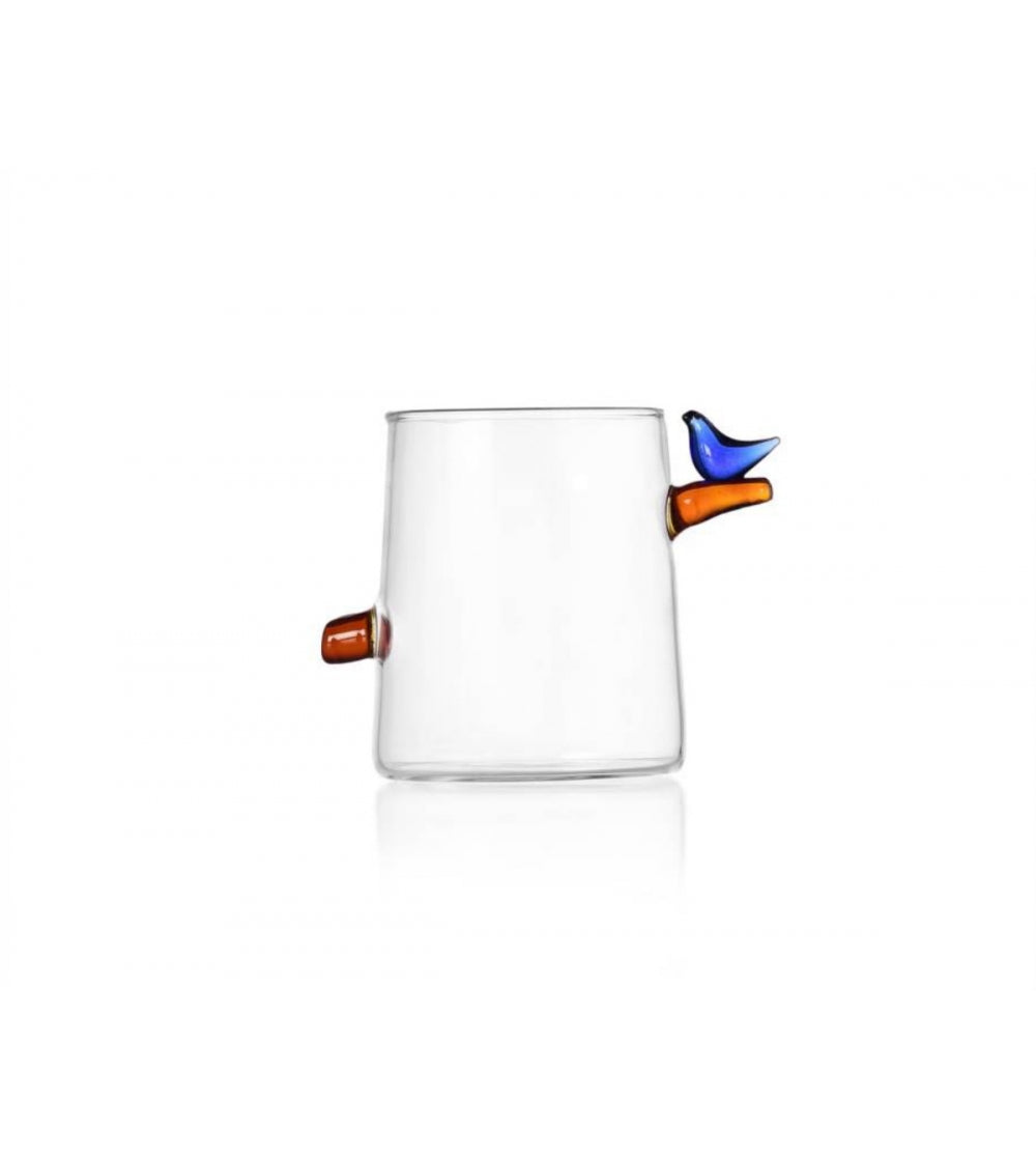 Birds Water Glass by Ichendorf Milan – Handmade Borosilicate Glass, Designer Tomoko Mizu