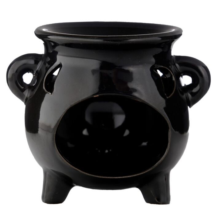 Large Black Cauldron Oil Burner