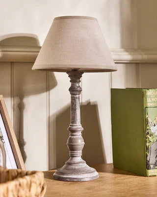 Rustic Elegance Linen Shade Table Lamp