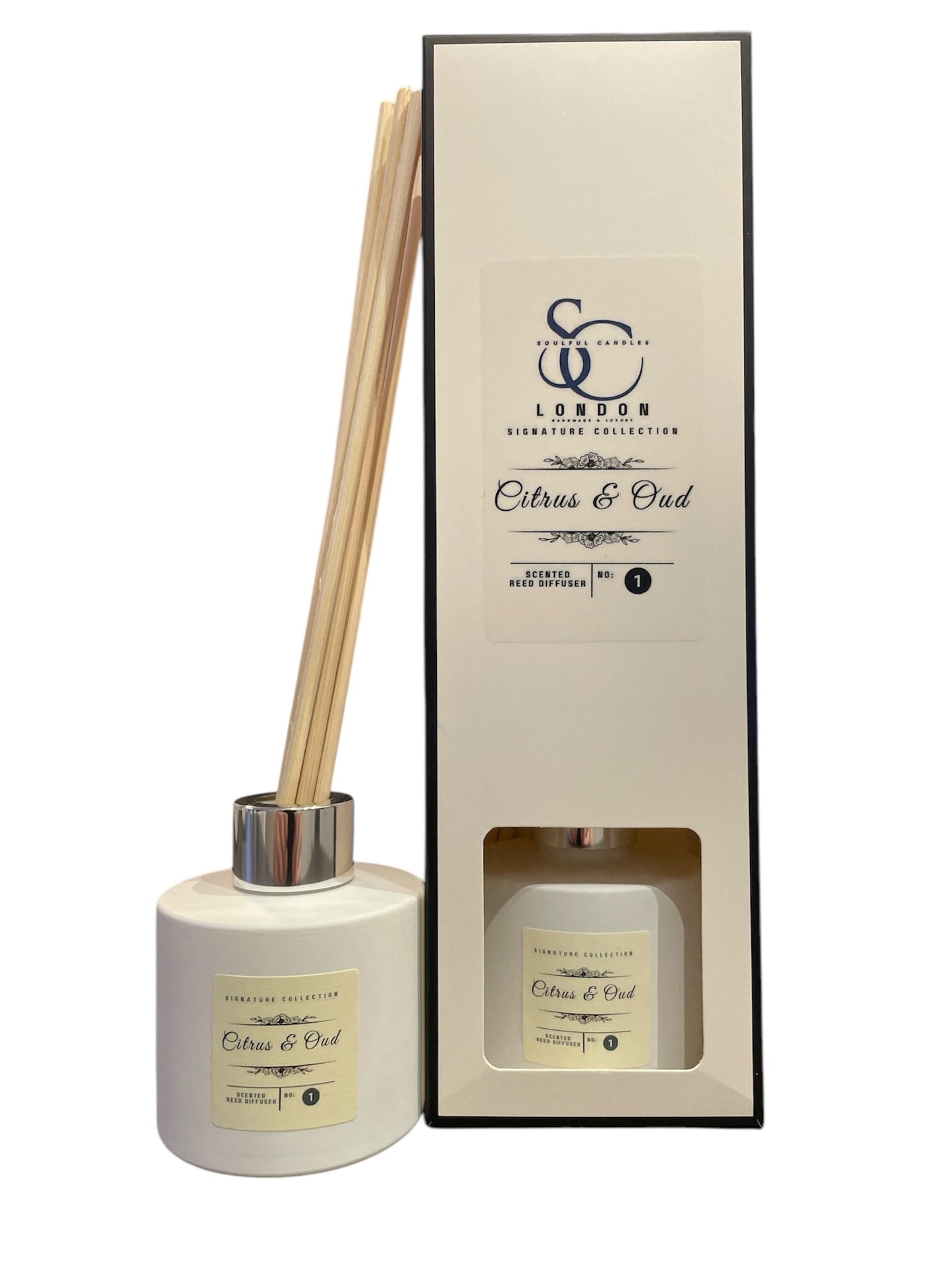 Citrus & Oud 100ml Reed Diffuser | Bold & Exotic Luxury Scent