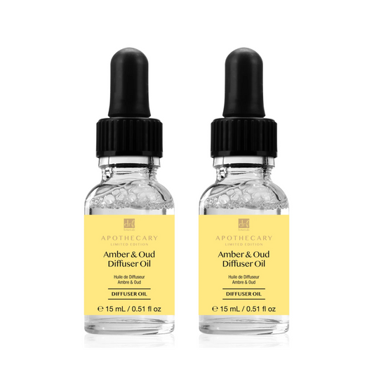 Dr Botanicals Deep Relax & Calm, Amber & Oud Diffuser Oil – 15ml Twin Value Pack