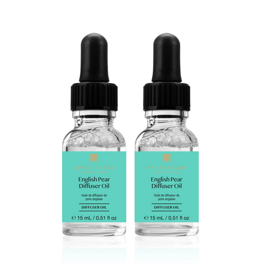 Happy & Cheerful English Pear Diffuser Oil – twin pack 2 x 15ml, vegan, by Dr Botanicals