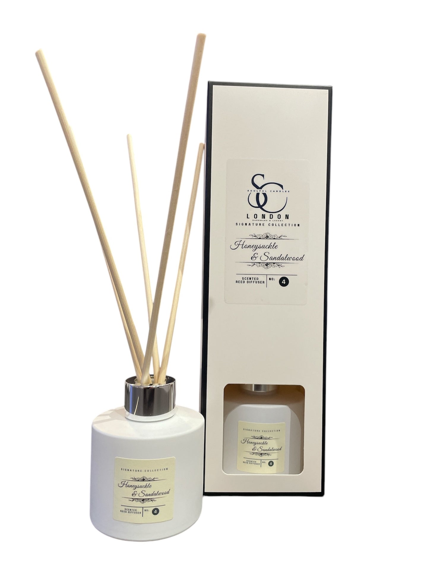 Honeysuckle & Sandalwood 100ml Reed Diffuser | Warm & Inviting Aroma