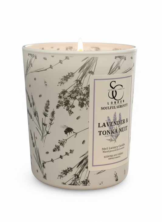 Lavender & Tonka Candle (30cl) – Soulful Serenity | Luxury Soy Wax