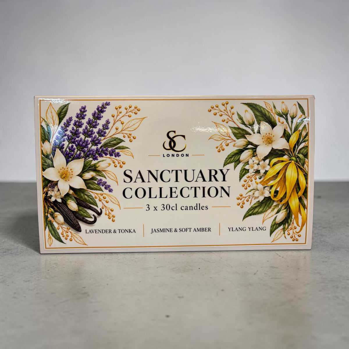The Sanctuary Collection – 3 x 30cl Soy Candle Gift Set