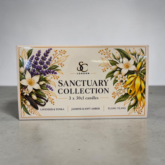 The Sanctuary Collection – 3 x 30cl Soy Candle Gift Set