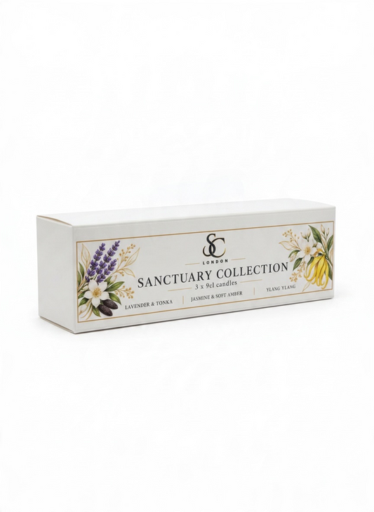 The Sanctuary Collection – 3 x 9cl Soy Candle Gift Set