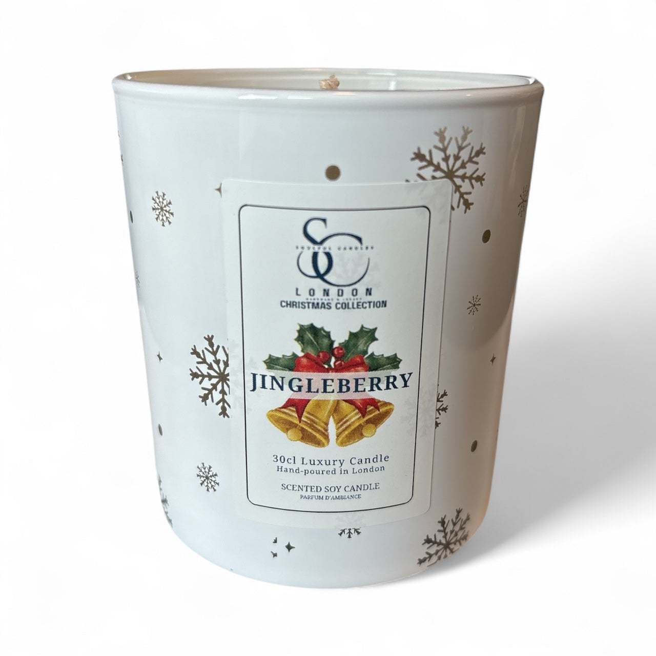 Jingleberry Christmas Candle – 30cl luxury soy, hand-poured
