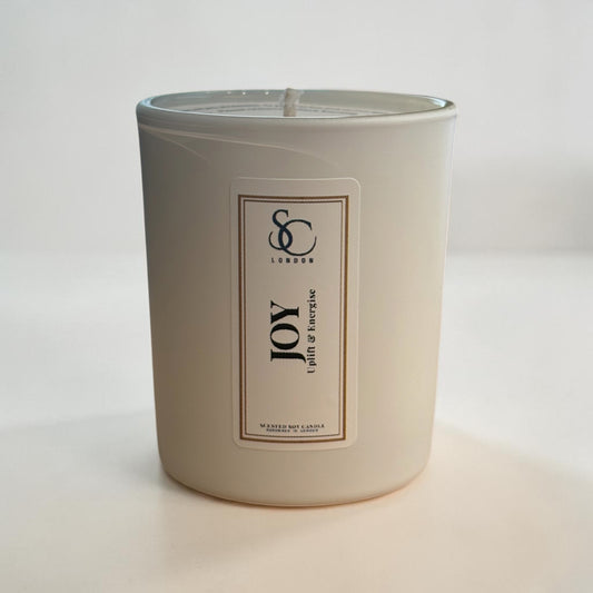 Joy therapy candle 9cl luxury soy candle uplift and energise by Soulful Candles London