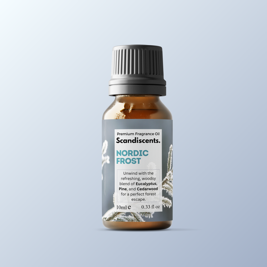 Nordic Frost Fragrance Oil 10ml – eucalyptus, pine, cedarwood – crisp winter scent, vegan