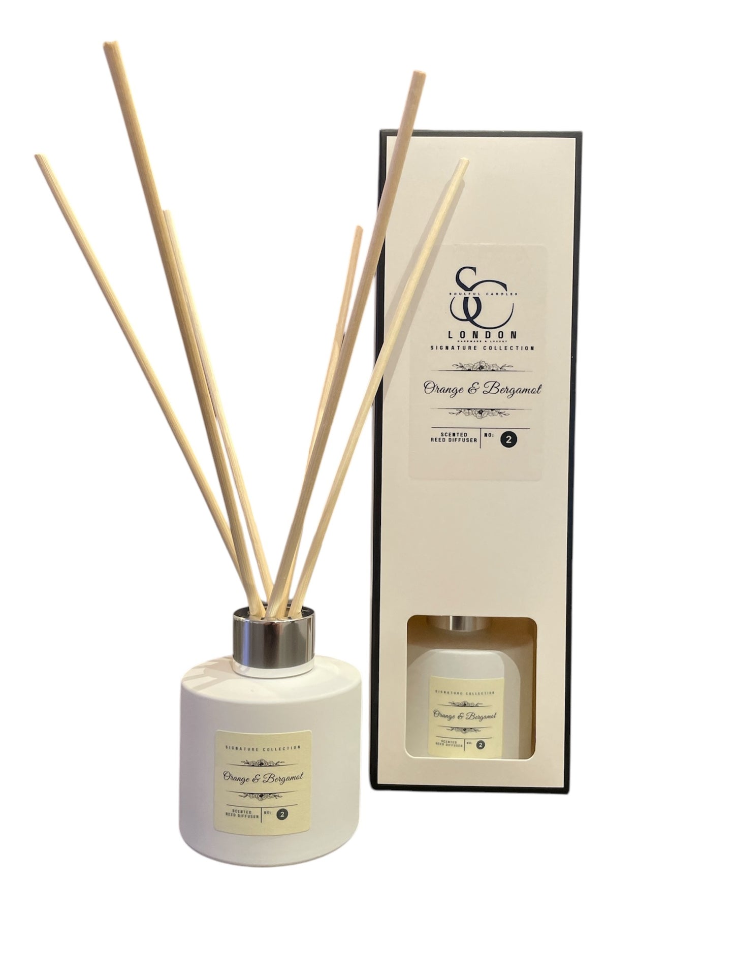 Orange & Bergamot 100ml Reed Diffuser | Uplifting & Zesty Aroma