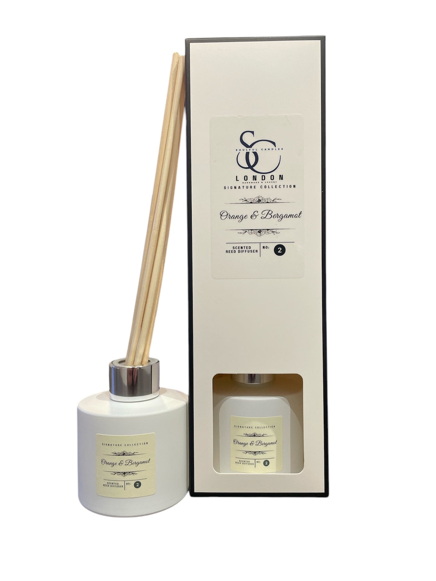 Orange & Bergamot 100ml Reed Diffuser | Uplifting & Zesty Aroma