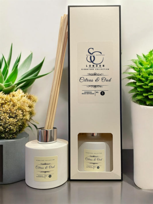 Citrus & Oud 100ml Reed Diffuser | Bold & Exotic Luxury Scent