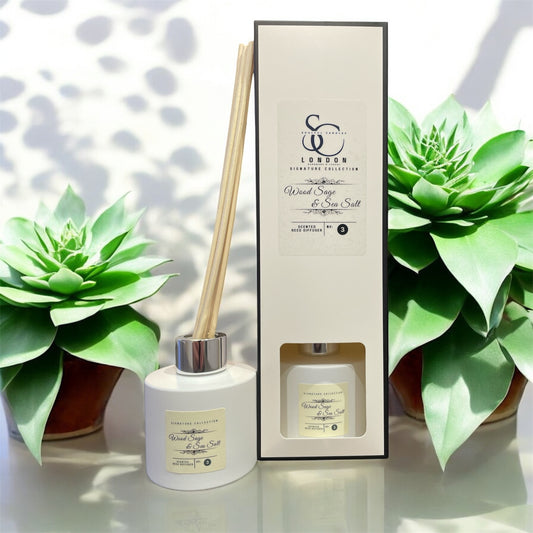 Wood Sage & Sea Salt 100ml Reed Diffuser | Fresh Coastal Fragrance