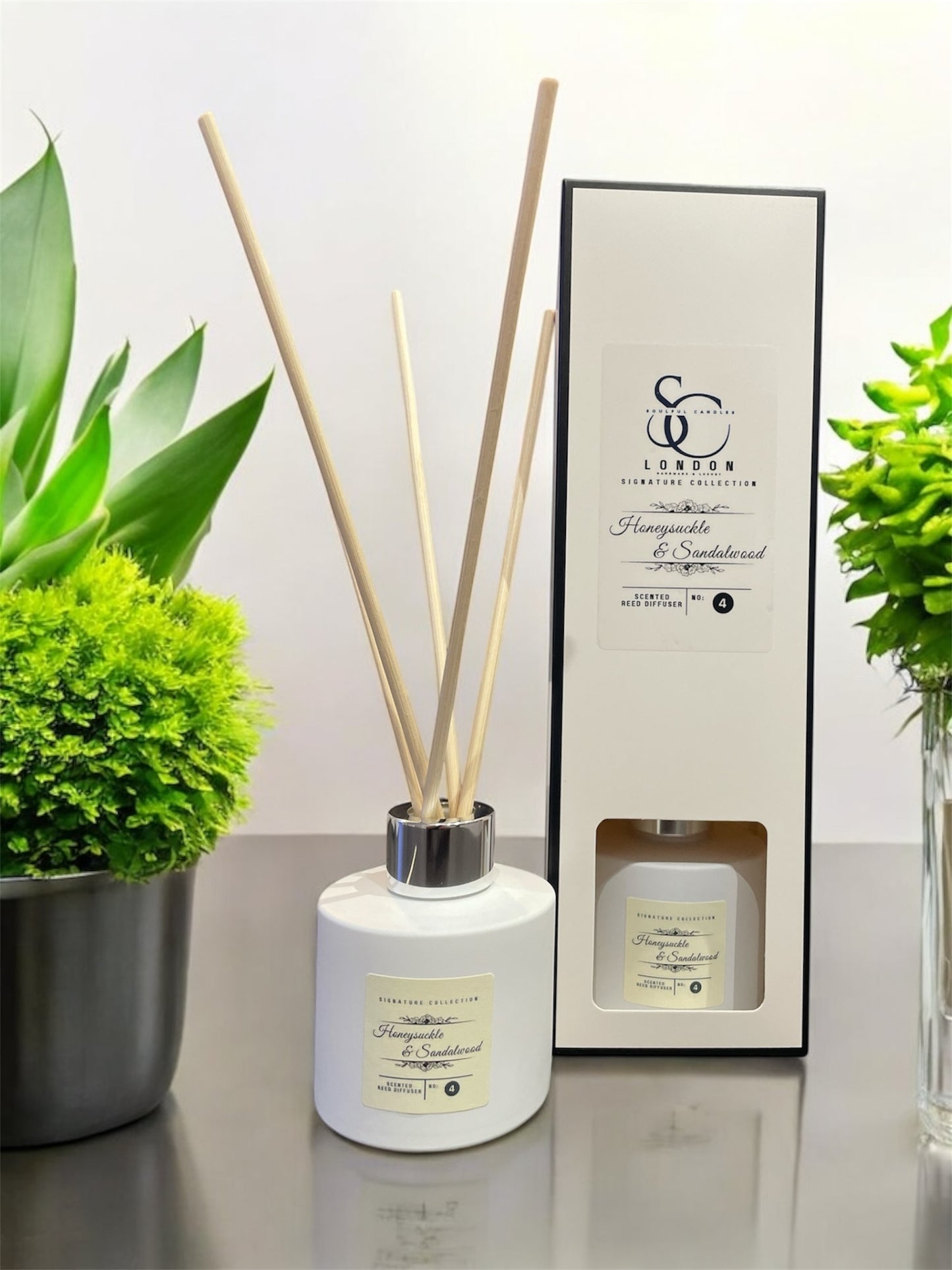 Honeysuckle & Sandalwood 100ml Reed Diffuser | Warm & Inviting Aroma