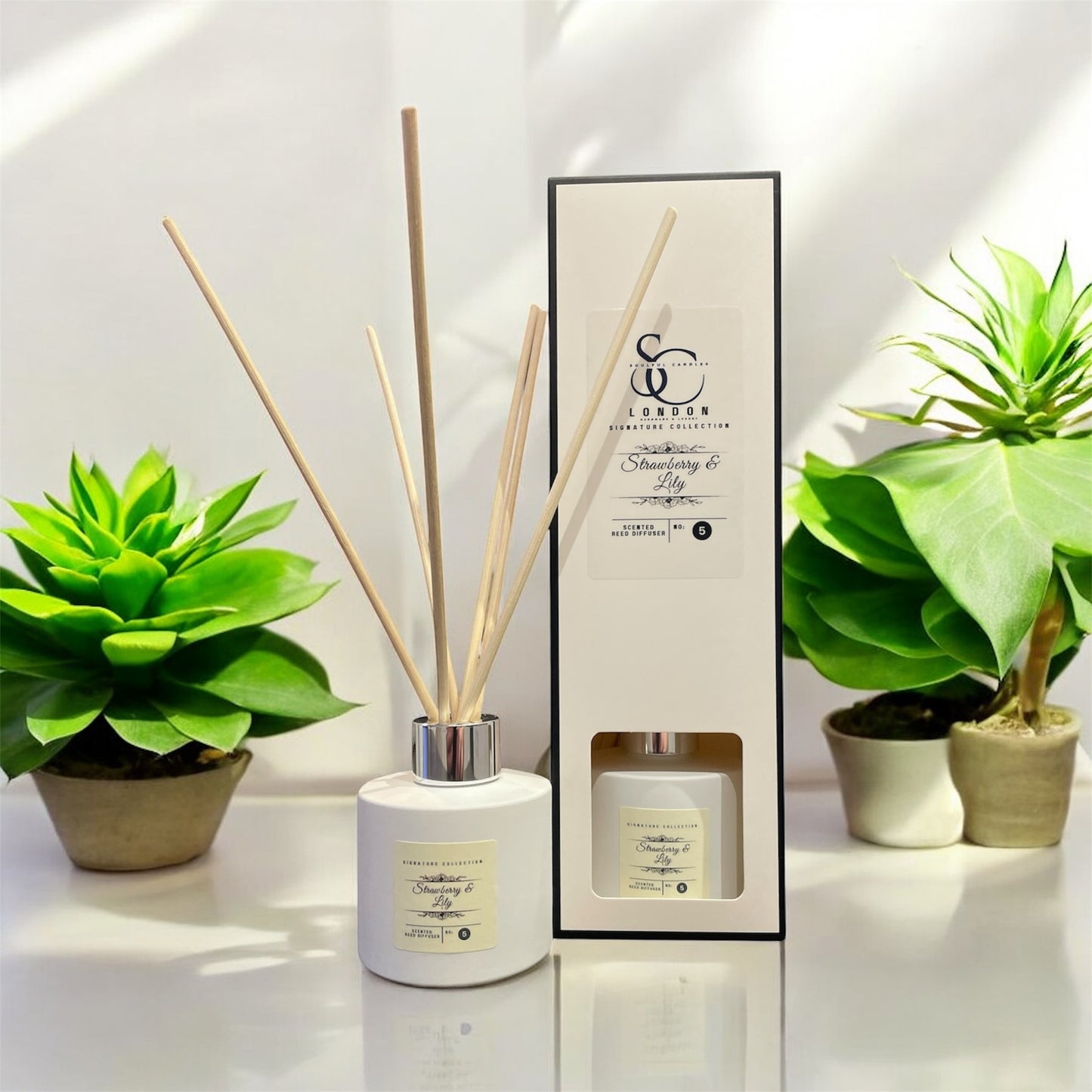 Strawberry & Lily 100ml Reed Diffuser | Elegant Floral Scent