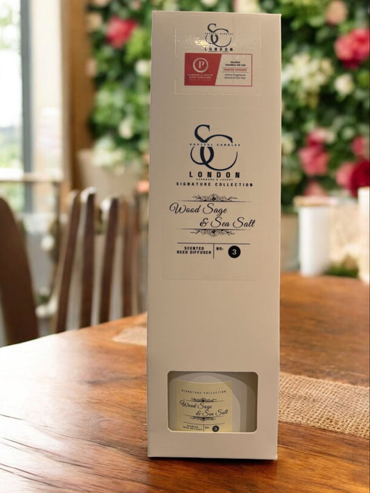 Wood Sage & Sea Salt 100ml Reed Diffuser | Fresh Coastal Fragrance
