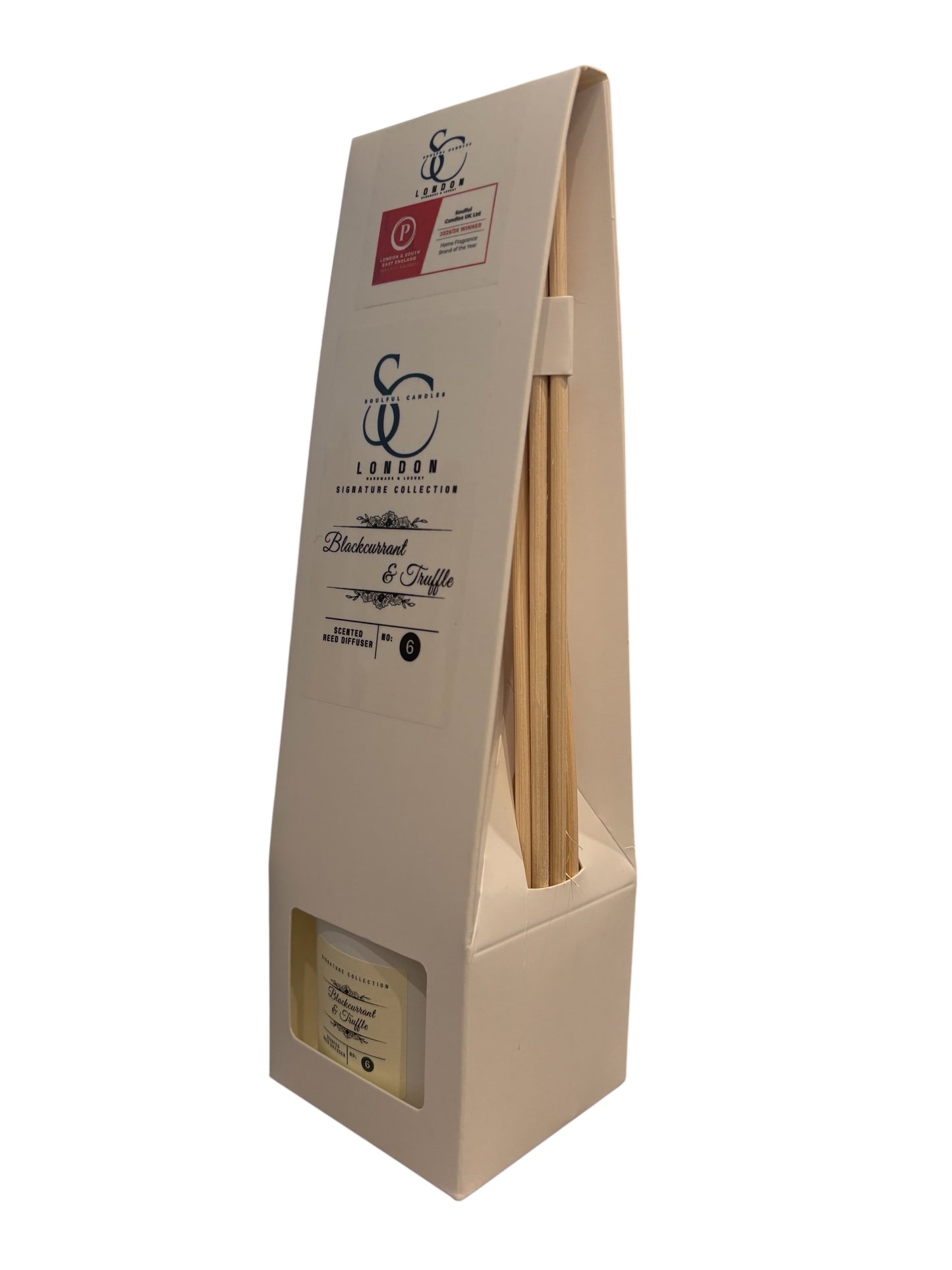 Difusor de varillas de grosella negra y trufa (100 ml) | Fragancia lujosa y duradera
