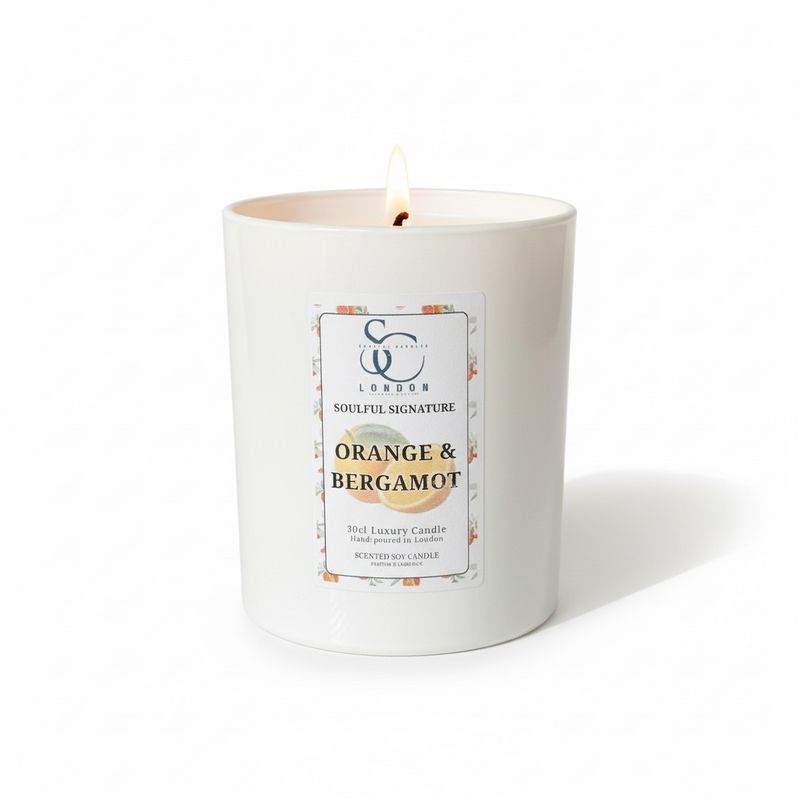 Orange & Bergamot – Luxury Soy Candle (30cl) Classic Look