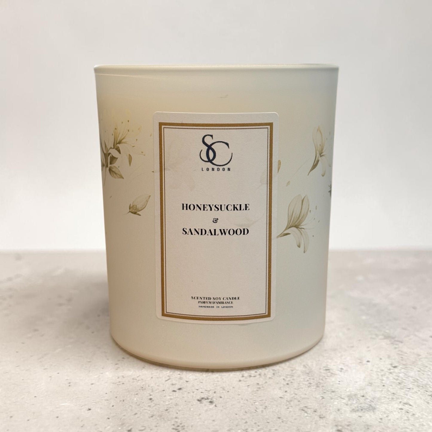 Honeysuckle & Sandalwood – Luxury Soy Candle (30cl)