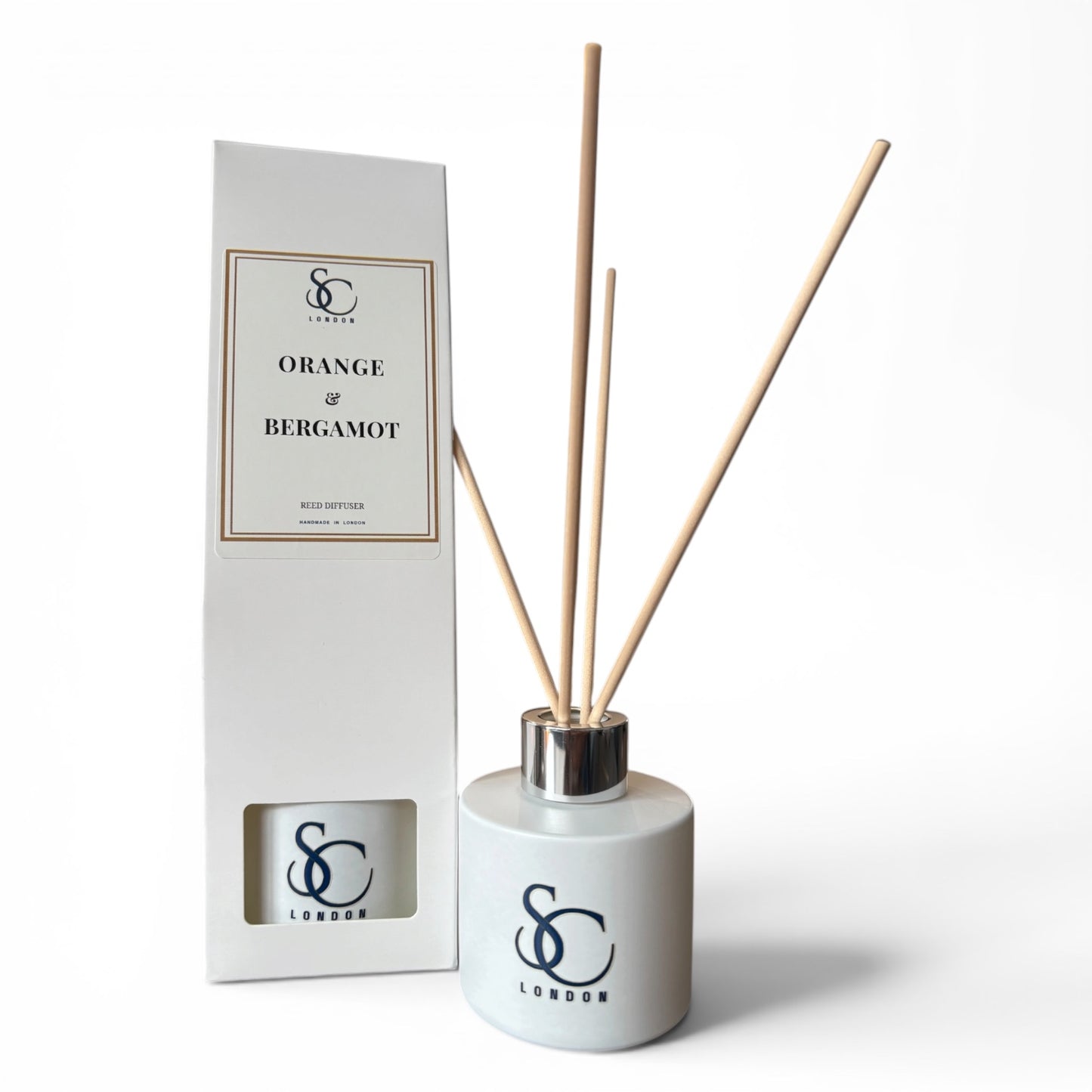 Difusor de varillas de naranja y bergamota (100 ml) | Aroma estimulante y cítrico