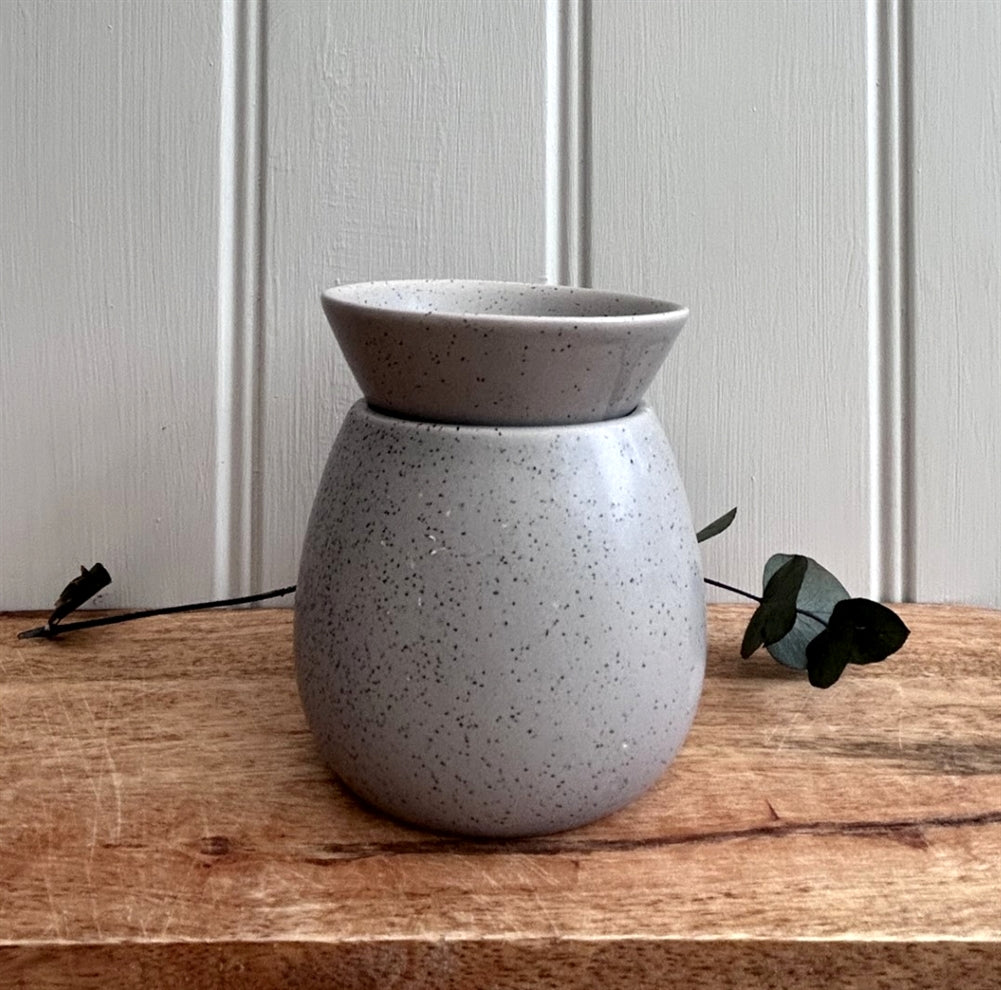 Stoneware Wax Melters with Speckle Finish