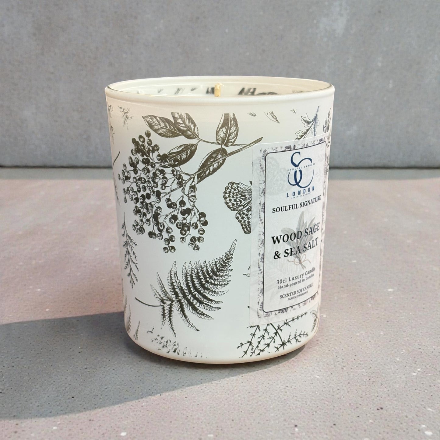 Wood Sage & Sea Salt Luxury Soy Candle – 30cl