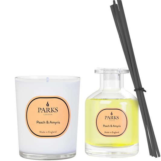 PEACH AMRIYS DIFFUSER 100ML & 180G CANDLE SET