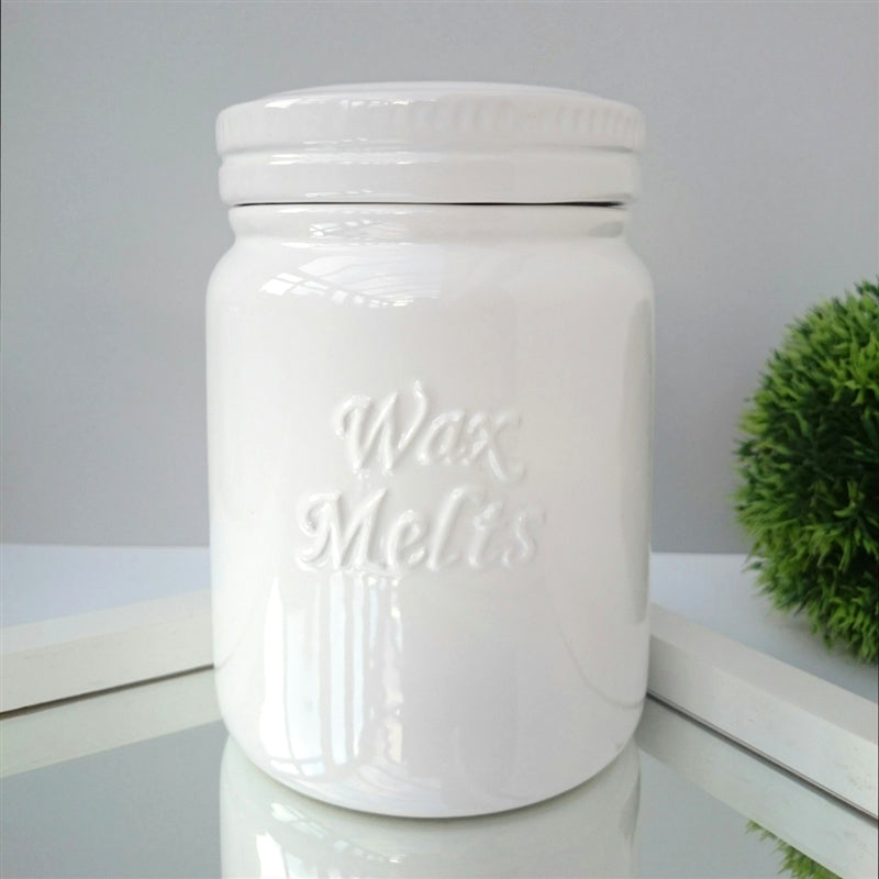 Ceramic Wax Melt Jar with Silicone Seal Lid