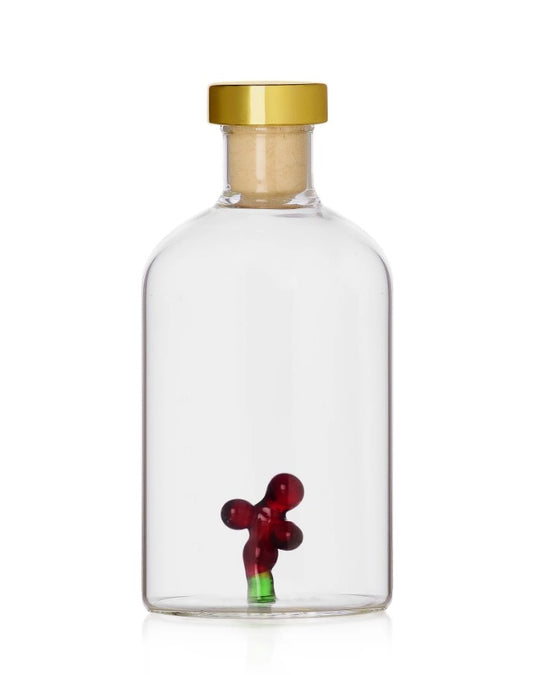 Ichendorf Milano Berries 250ml glass diffuser bottle with clear, green and red accents – reeds included