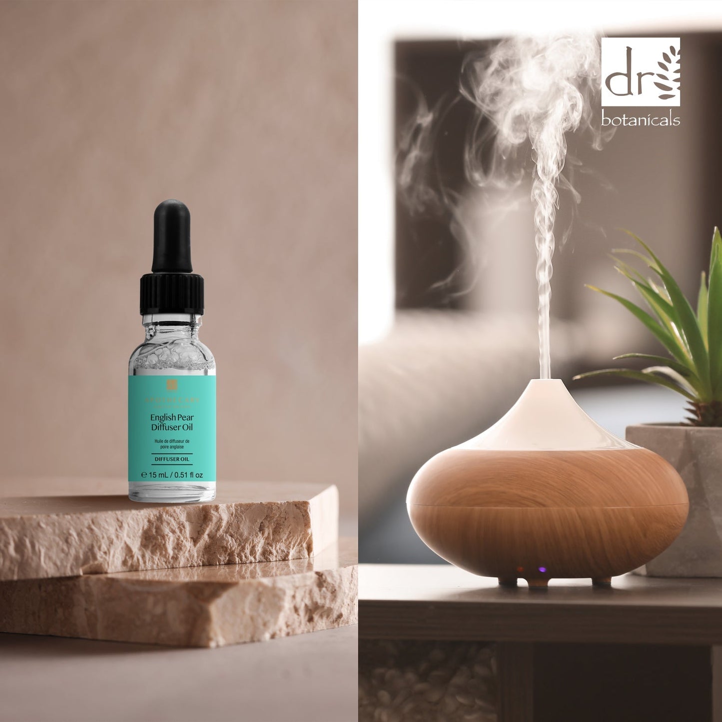 Happy & Cheerful English Pear Diffuser Oil – 15ml Twin Value Pack | Dr Botanicals