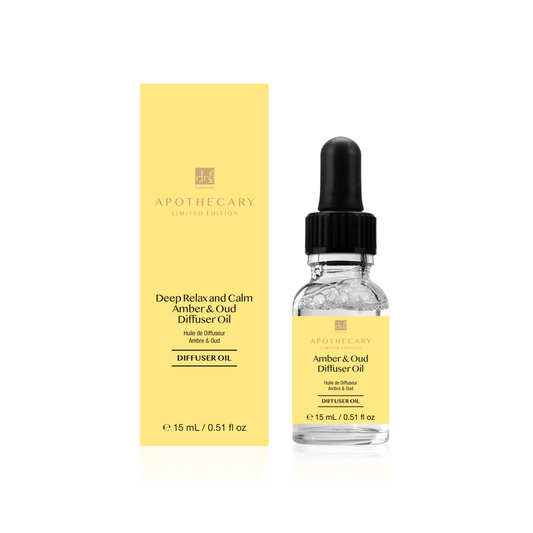 Dr Botanicals Deep Relax & Calm, Amber & Oud Diffuser Oil – 15ml Twin Value Pack